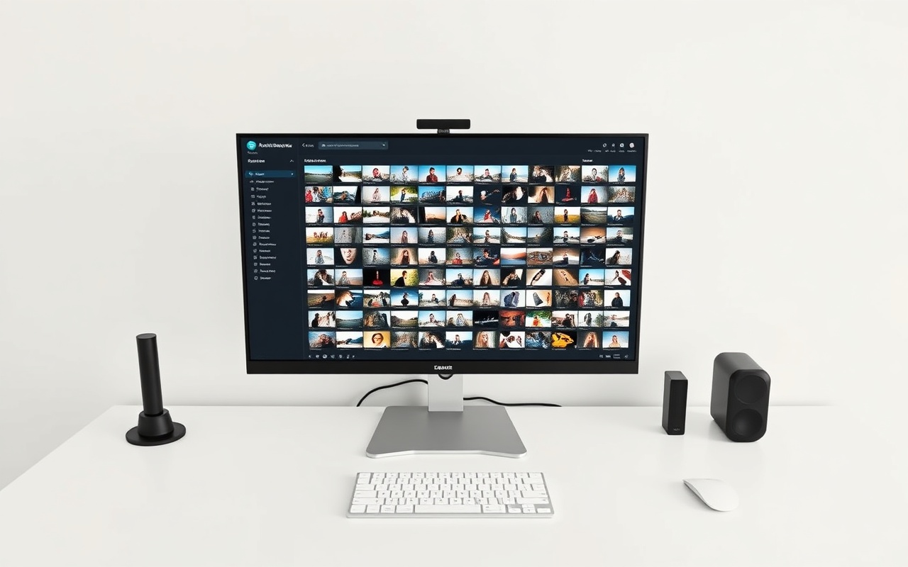 Nexa platform dashboard interface showing image library with AI tags and metadata sidebar